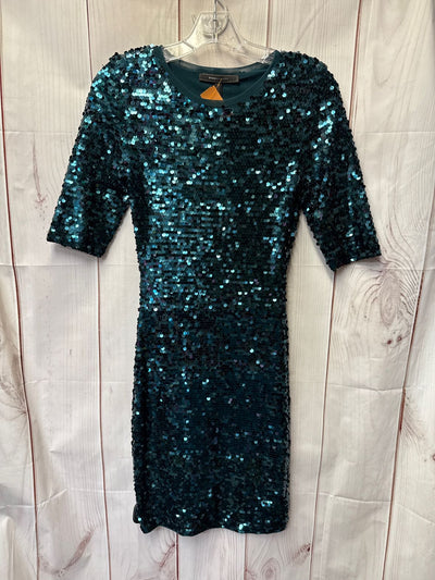 BCBG Maxazria Women's Size XXS Teal Sequined Dress