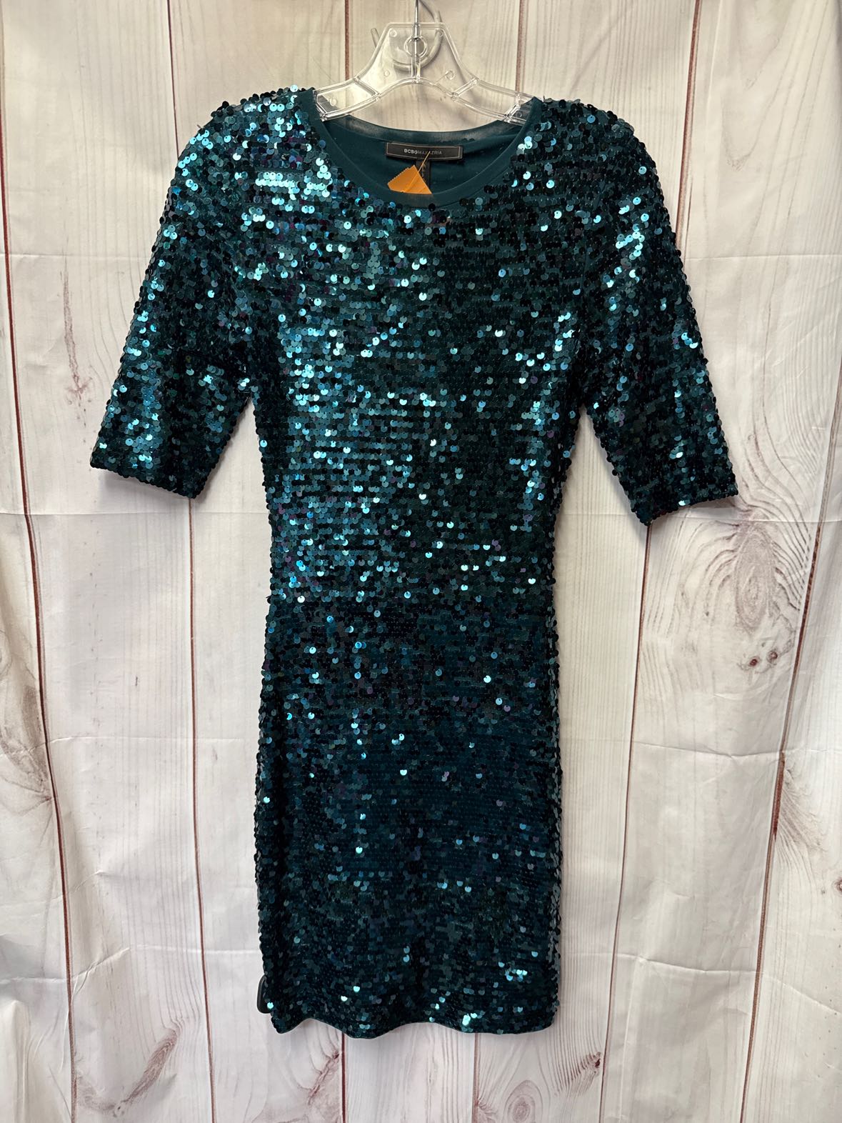 BCBG Maxazria Women's Size XXS Teal Sequined Dress