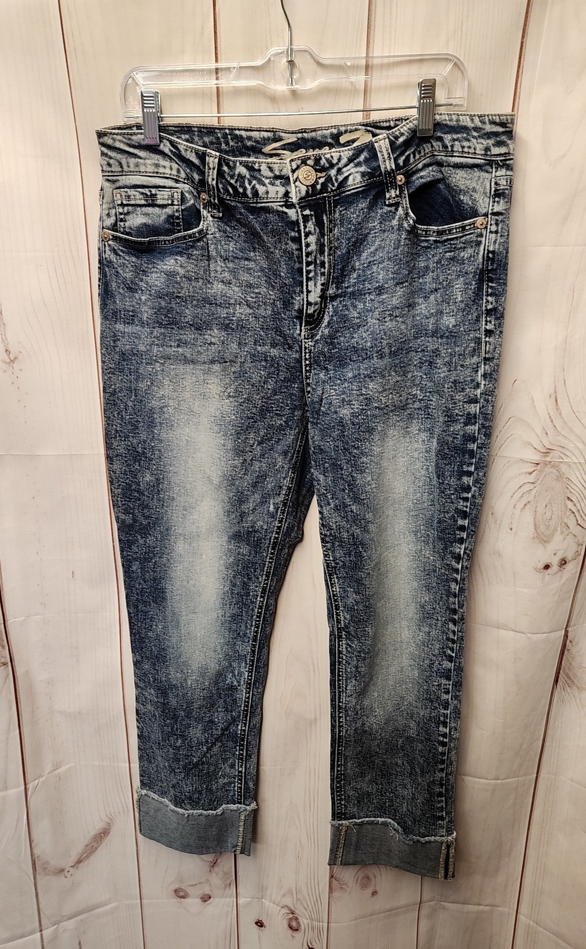 Seven7 Women's Size 33 (15-16) Blue Jeans Slim Straight