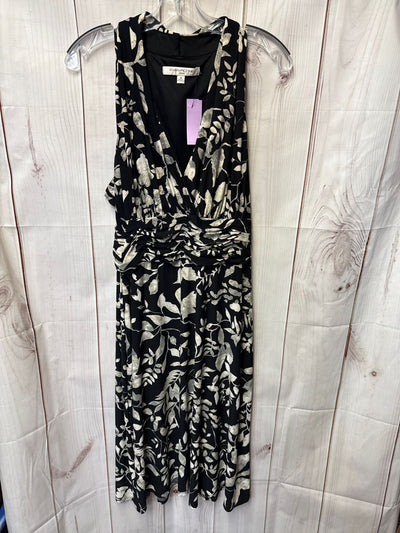Evan Picone Women's Size 16 Black & White Floral Dress
