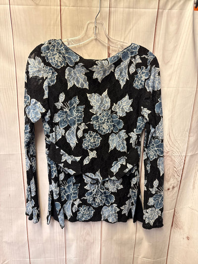 INC Women's Size M Blue Long Sleeve Top