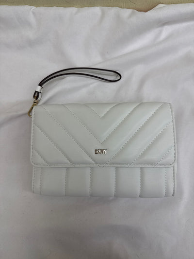 DKNY White Wristlet