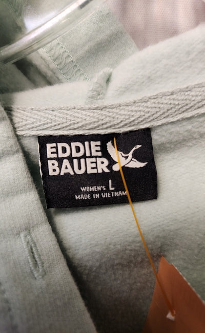 Eddie Bauer Women's Size L Mint Full Zip Hooded Sweatshirt