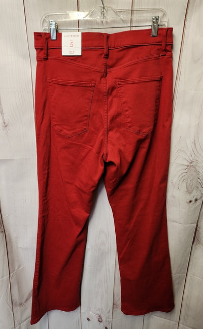 NWT Lucky Brand Women's Size 33 (15-16) Red Jeans Uni Fit NO.5 High Rise Boot