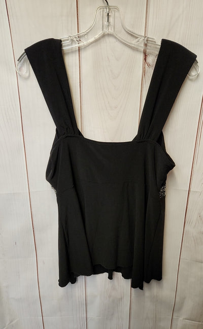 White House Black Market Women's Size XL Black Sleeveless Top