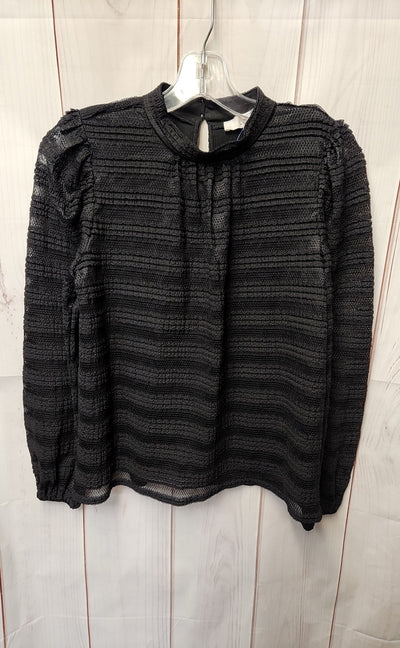 Loft Women's Size XS Petite Black Long Sleeve Top