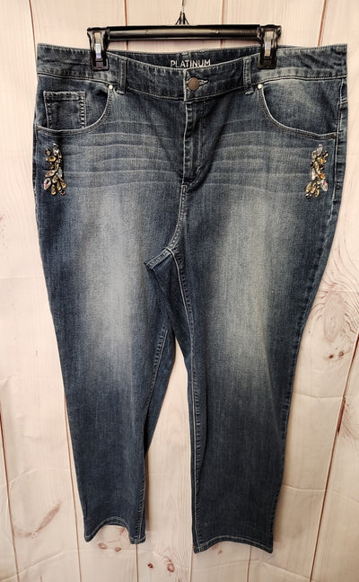 Chico's Women's Size 3 = US 16 Blue Jeans Ankle