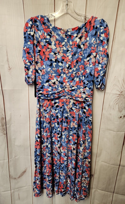 NWT Jessica Howard Women's Size 8 Blue Floral Dress