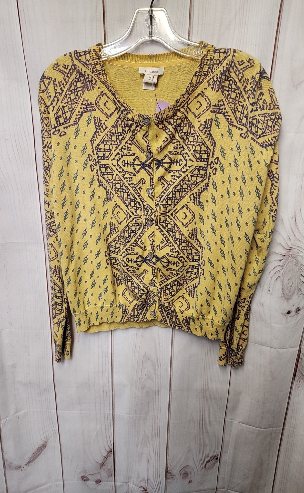 Sundance Women's Size M Yellow Cardigan