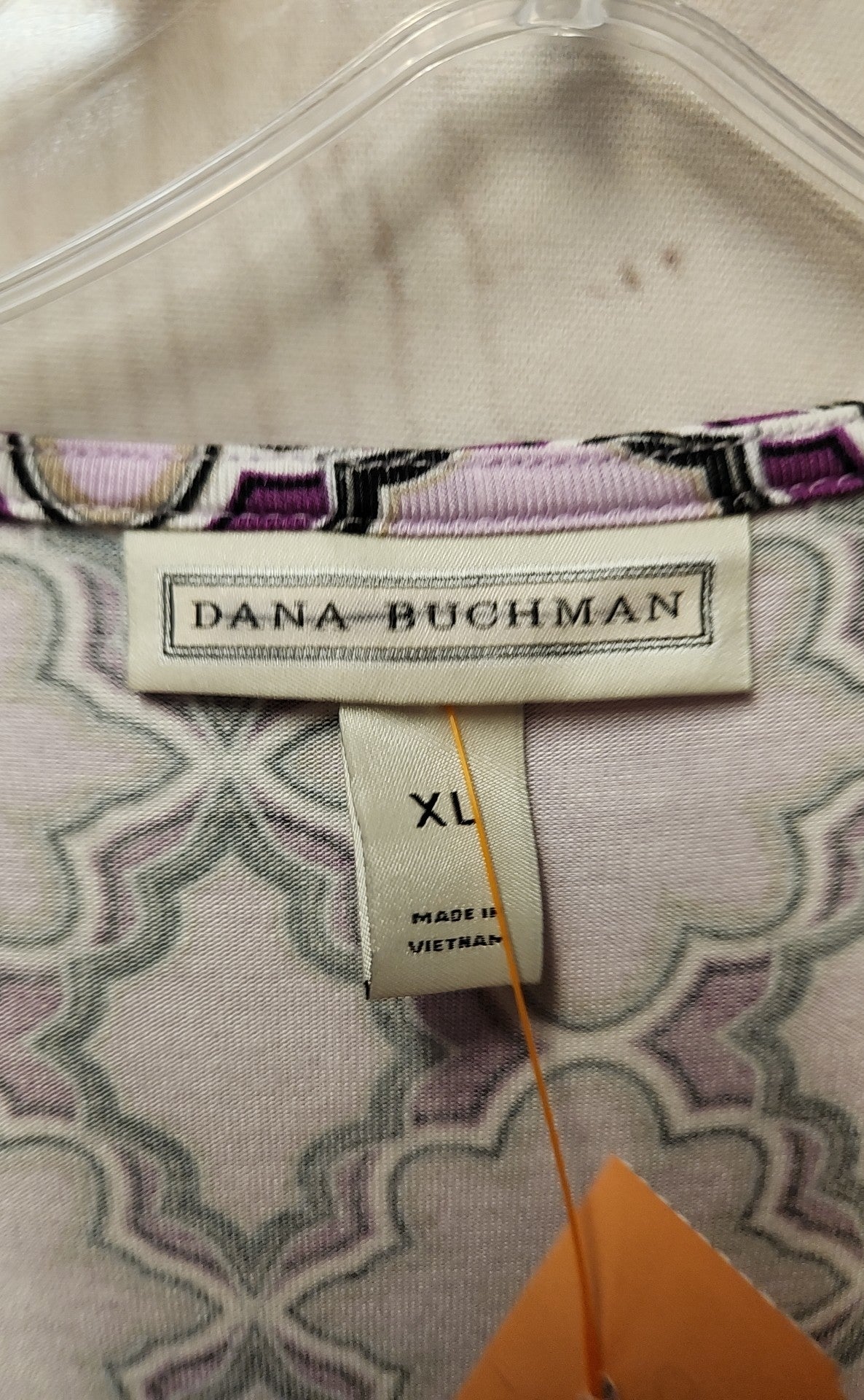 Dana Buchman Women's Size XL Purple Short Sleeve Top