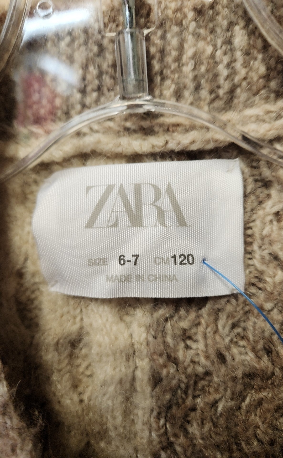 Zara Girl's Size 6/7 Beige Sweater