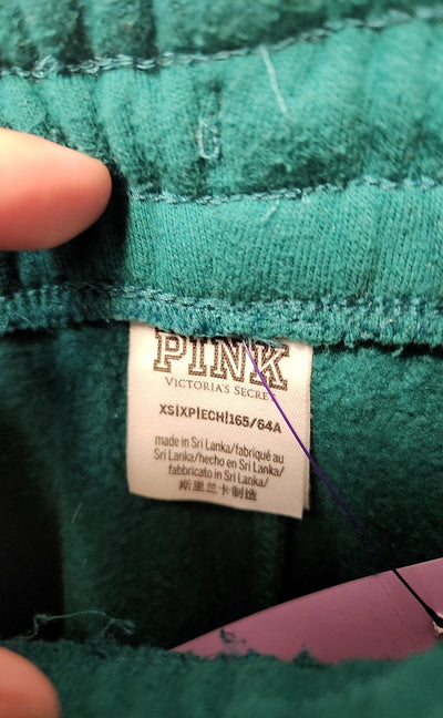 Pink Women's Size XS Green Sweatpants