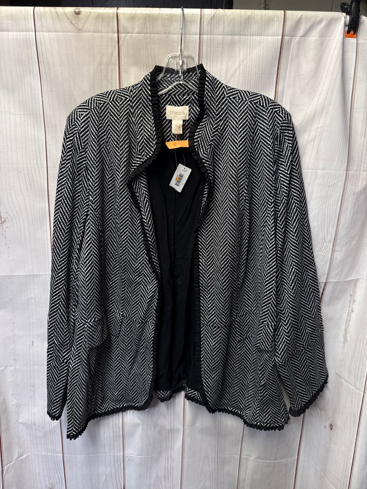 Chico's Women's Size 3 = XL Black & White Cardigan