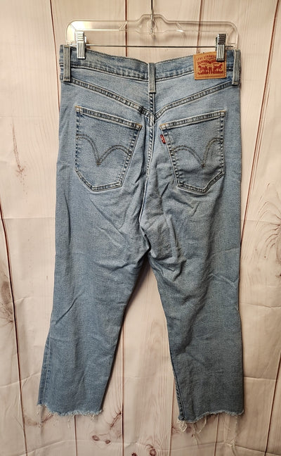 Levis Women's Size 30 (9-10) Blue Jeans Rincage Straight Ankle