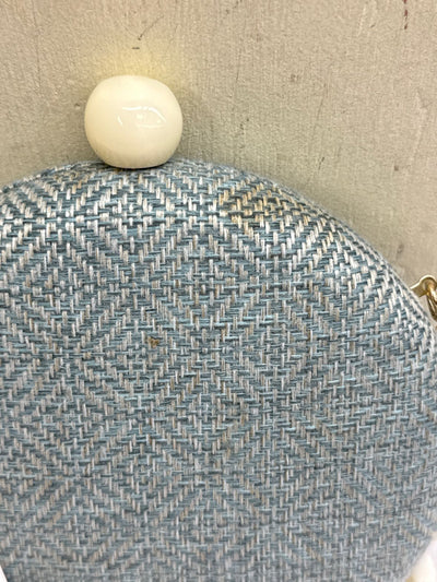 NWT Rafia Chevron Circle Clutch/Purse Bag AS IS - stains