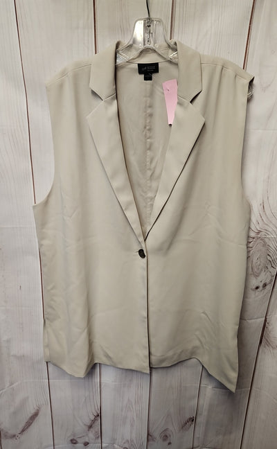 J Jill Wearever Collection Women's Size L Beige Vest