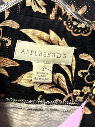 Appleseed's Women's Size S Black Floral Jacket