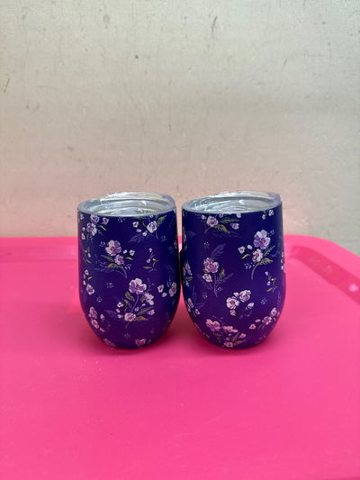 2PCS Vera Bradley Purple Travel Mugs