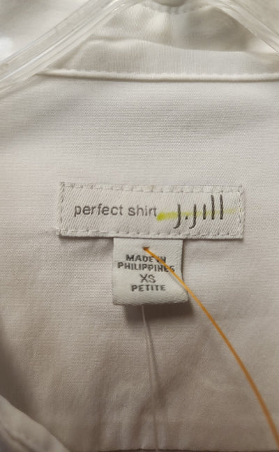 NWT J Jill Women's Size XS Petite White Long Sleeve Top