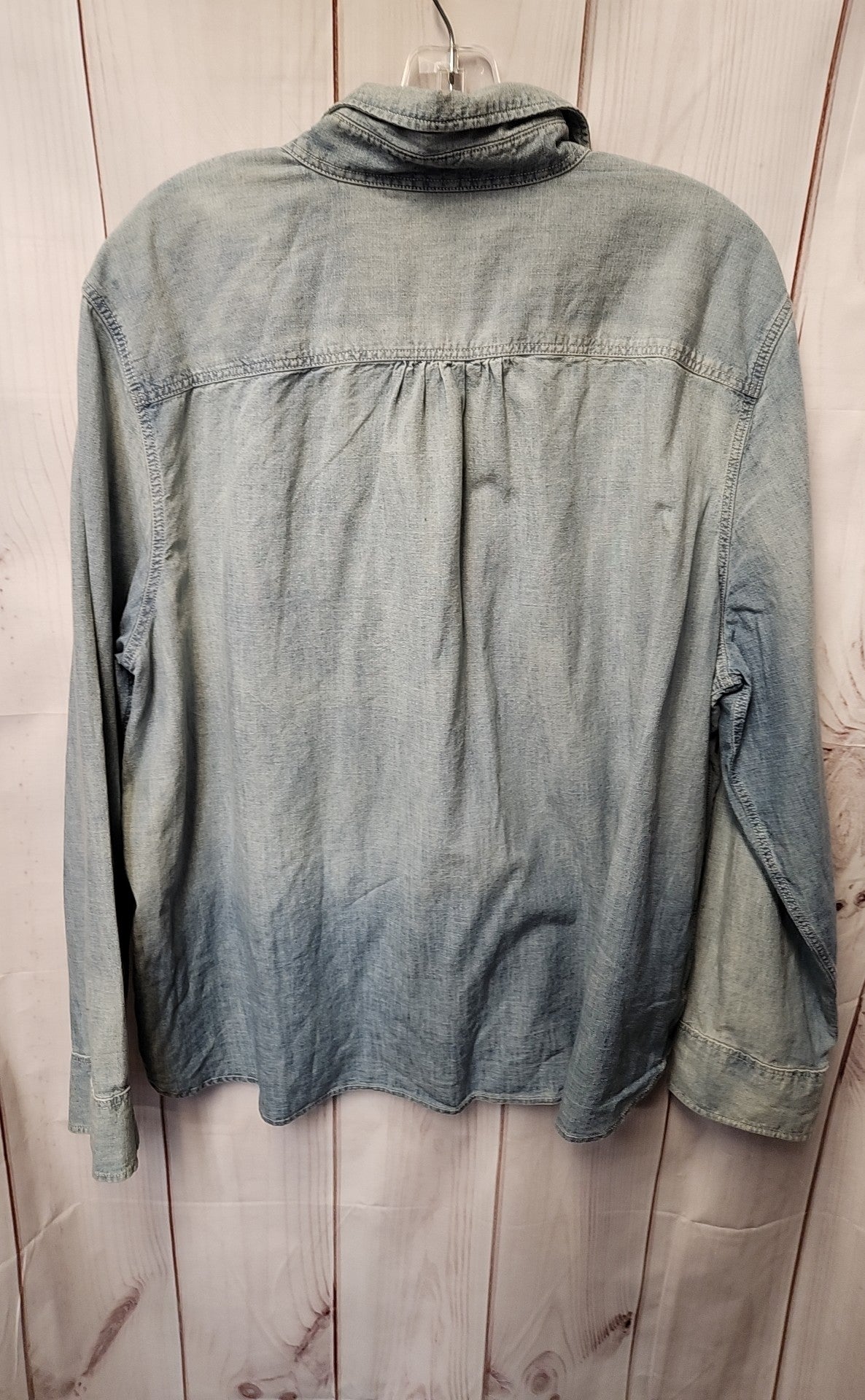 NWT Chaps Women's Size 3X Blue Long Sleeve Top