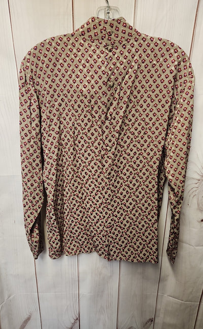 Nina Ricci Women's Size 38 = US M Brown Print Long Sleeve Top