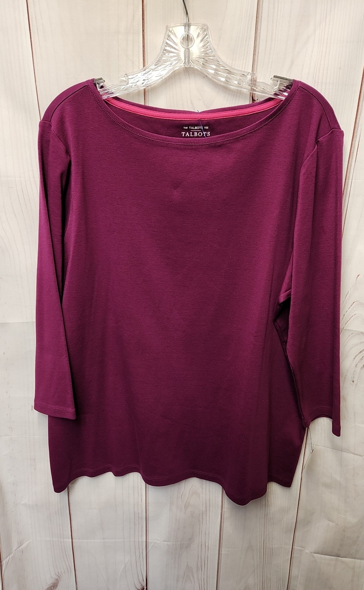 NWT Talbots Women's Size 2X Purple 3/4 Sleeve Top