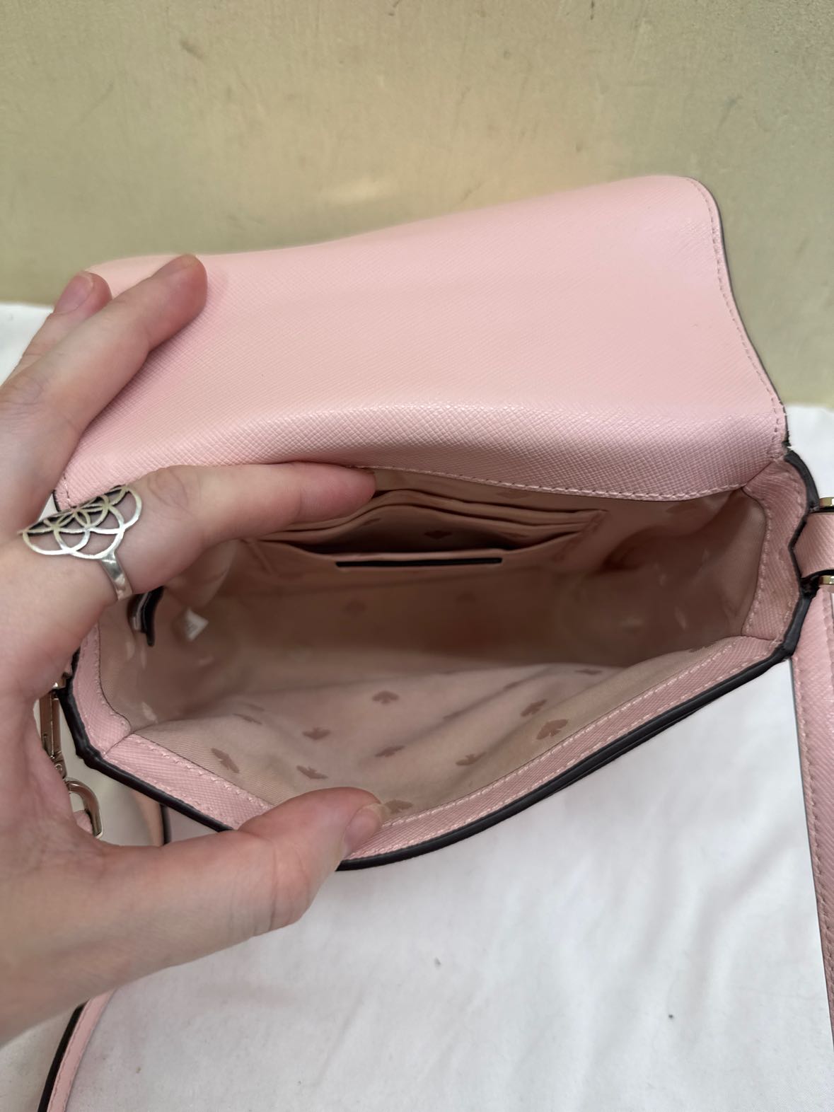 Kate Spade Pink Leather Crossbody Purse Bag