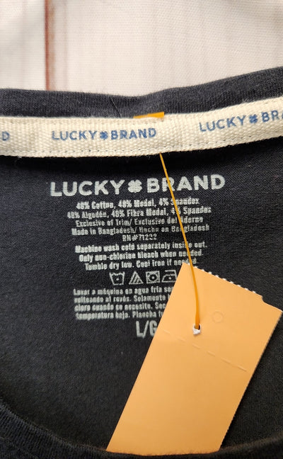 Lucky Brand Women's Size L Black Long Sleeve Top