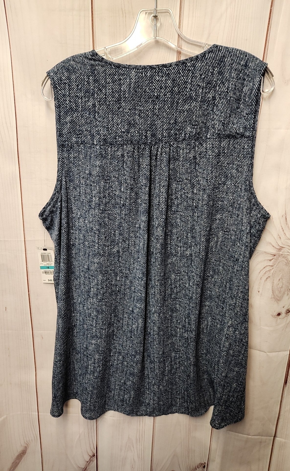 NWT Apt 9 Women's Size 16 Blue Sleeveless Top