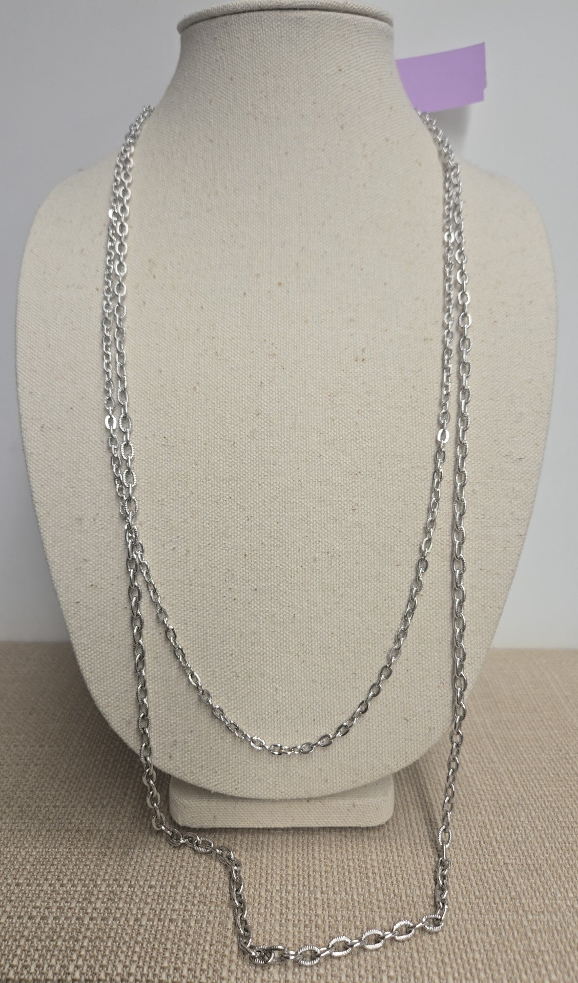 Sarah Coventry Stamped Silver Necklace