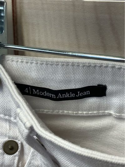 Talbots Women's Size 27 (3-4) White Jeans Modern Ankle Jean