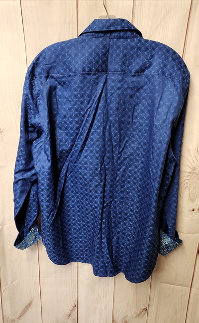 Robert Graham Men's Size L Blue Shirt
