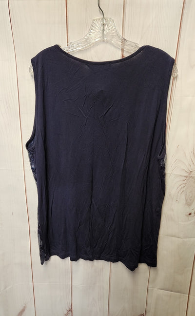 Dorabella Women's Size XL Navy Sequined Sleeveless Top