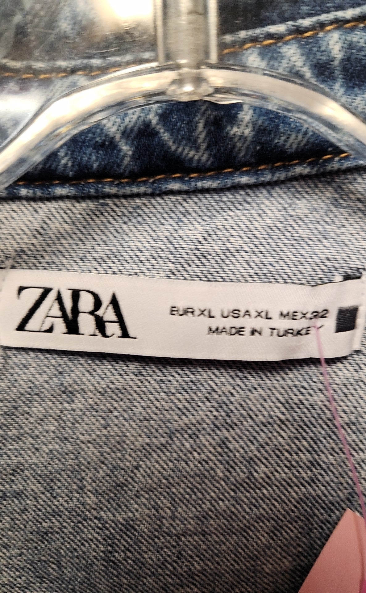Zara Women's Size XL Blue Metallic Jacket