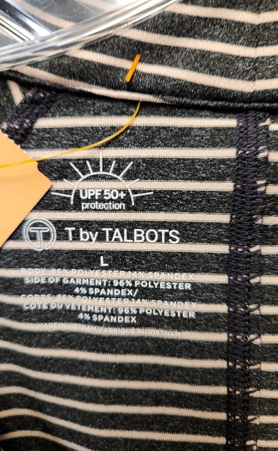 Talbots Women's Size L Black & Beige Sweatshirt