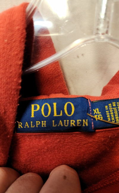 Polo by Ralph Lauren Men's Size XL Red Hooded Sweatshirt