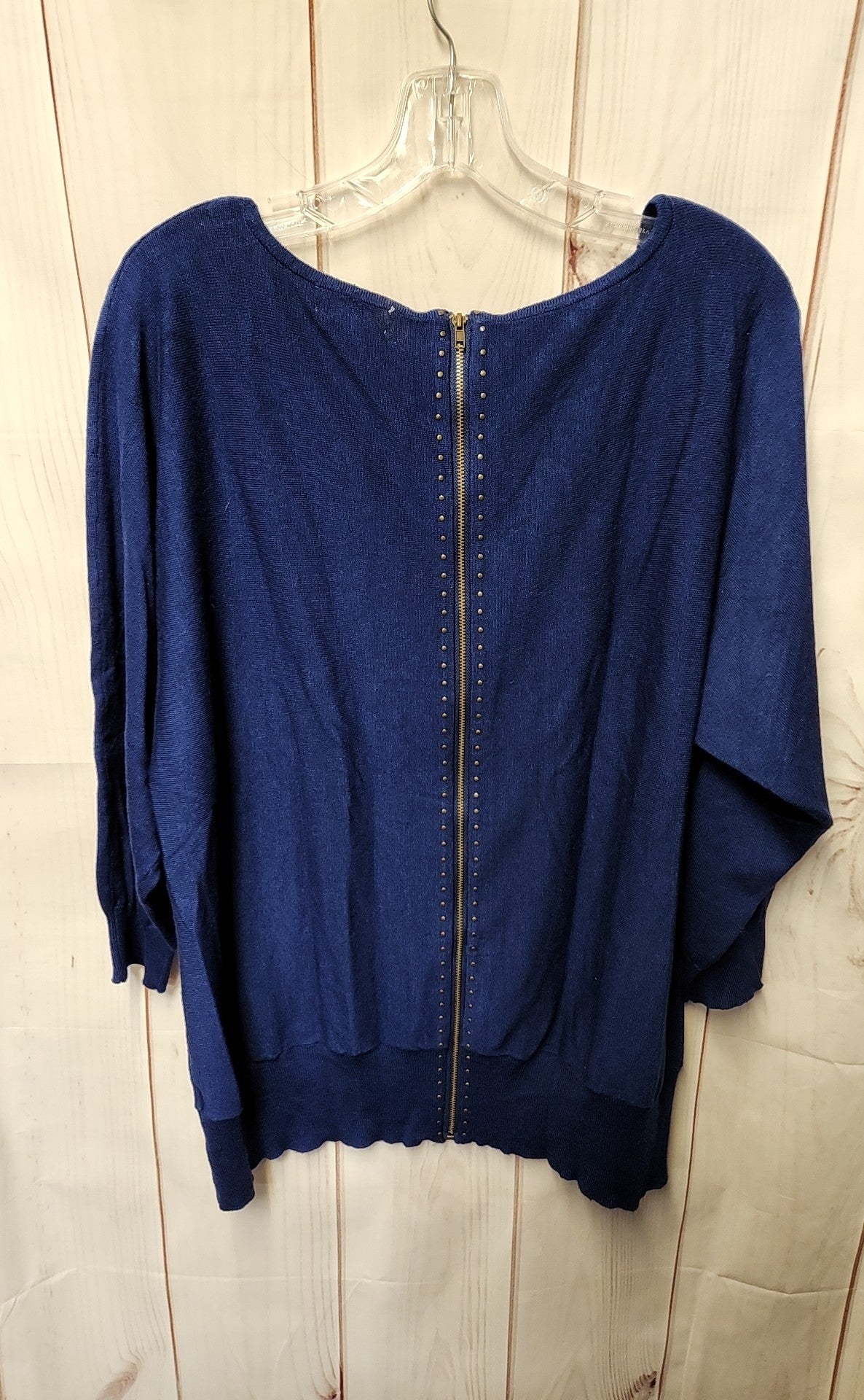 Joseph A Women's Size XL Blue 3/4 Sleeve Top