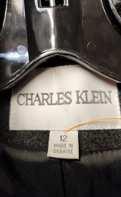 Charles Klein Women's Size 12 Gray Coat