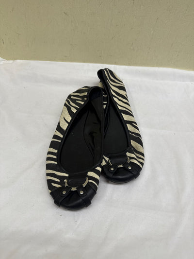 Lauren by Ralph Lauren Women's Size 8-1/2 Black & White Flats AS IS - wear