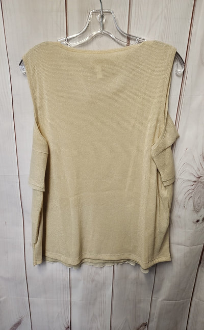 NWT Chico's Women's Size 3 = US XL Gold Sleeveless Top