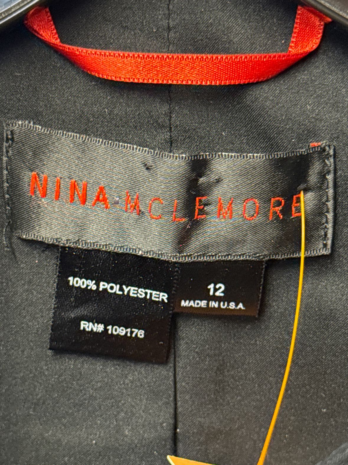 Nina Mclemore Women's Size 12 Black Jacket