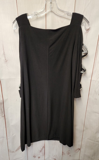 Msk Women's Size L Petite Black Dress