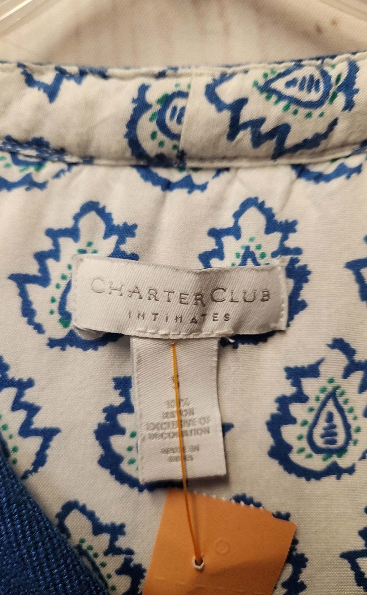 Charter Club Women's Size S White & Blue Dress