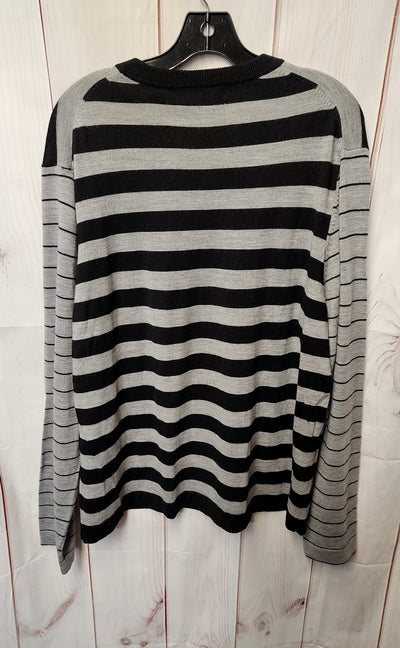 NWT Davis & Squire Men's Size XXL Black & Gray Sweater