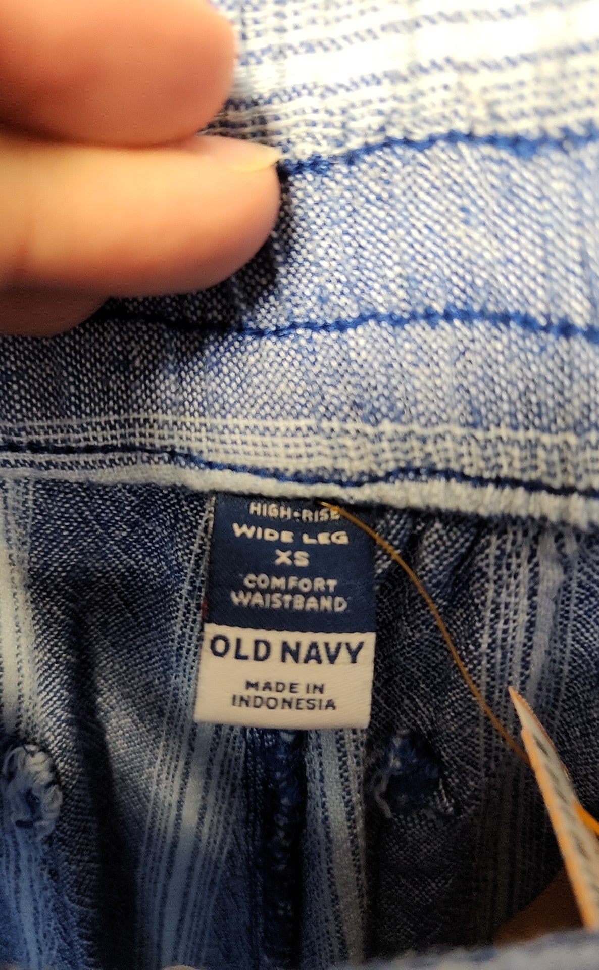 Old Navy Women's Size XS Blue Pants High Rise Wide Leg