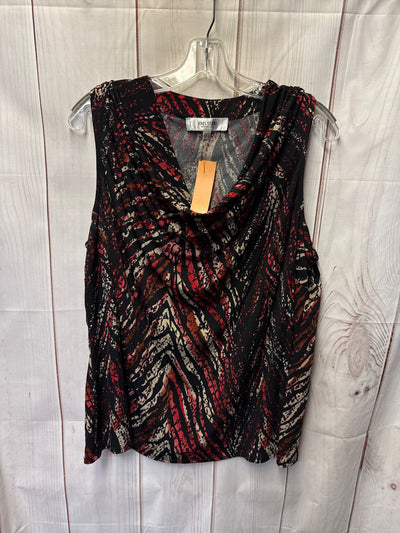 Jones New York Women's Size 22 Black & Red Sleeveless Top