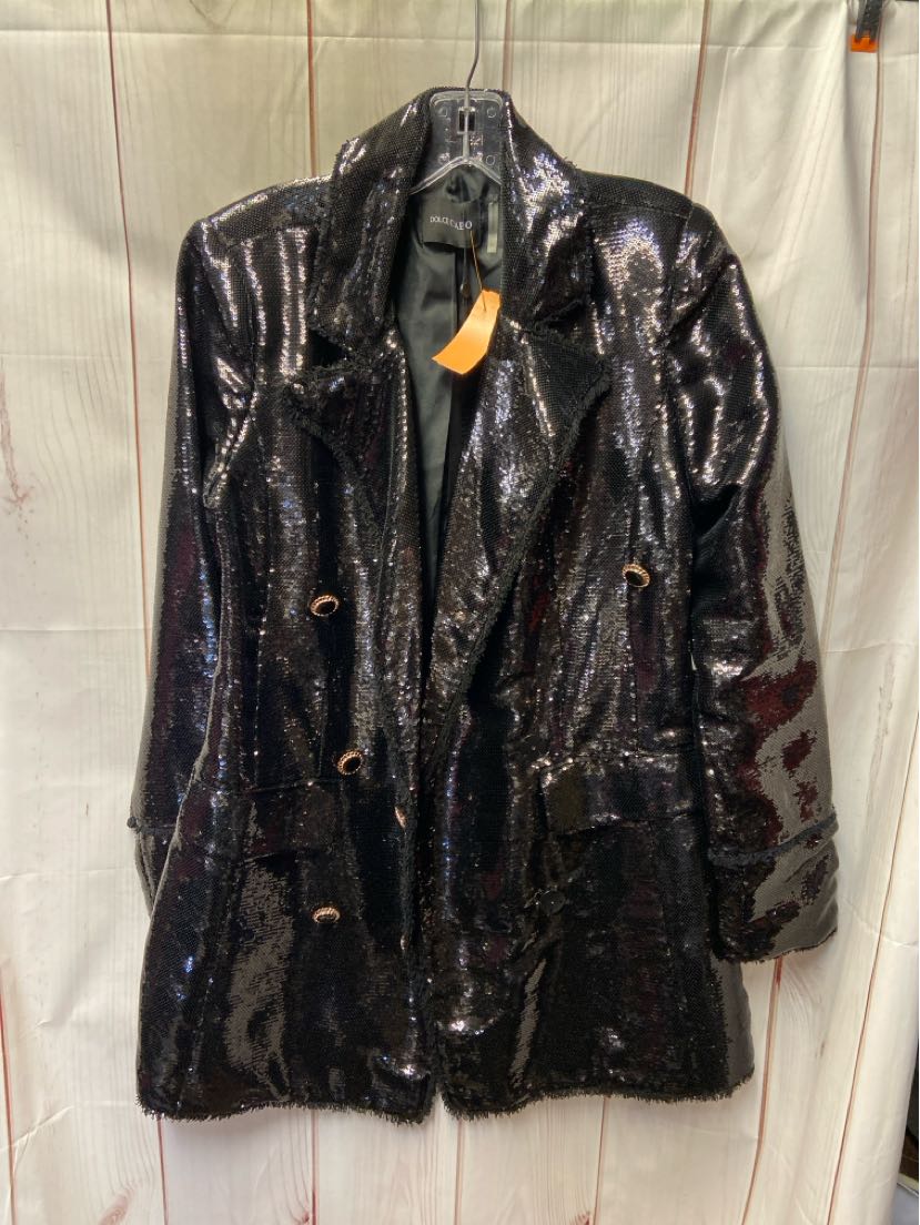 NWT Dolce Cabo Women's Size M Black Sequined Jacket