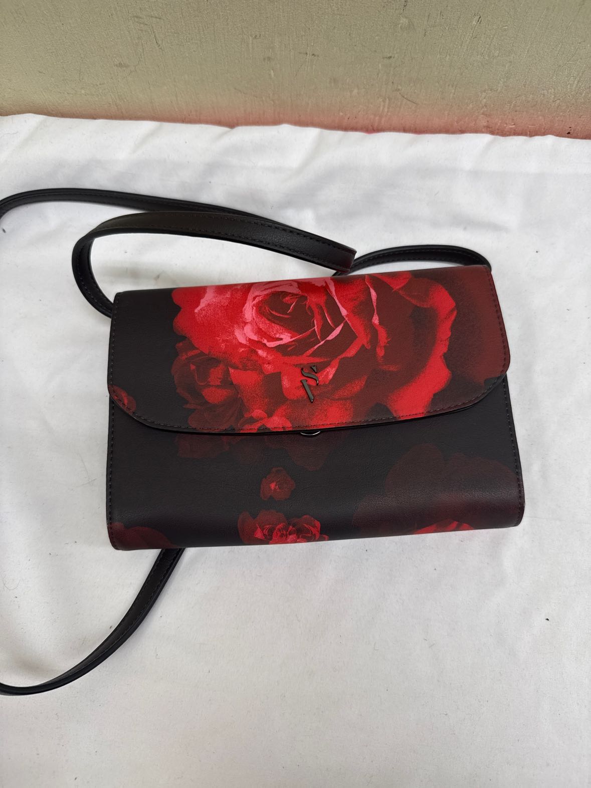 Red Floral Purse Bag