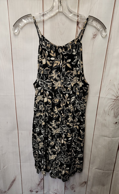 Old Navy Women's Size L Black Floral Romper