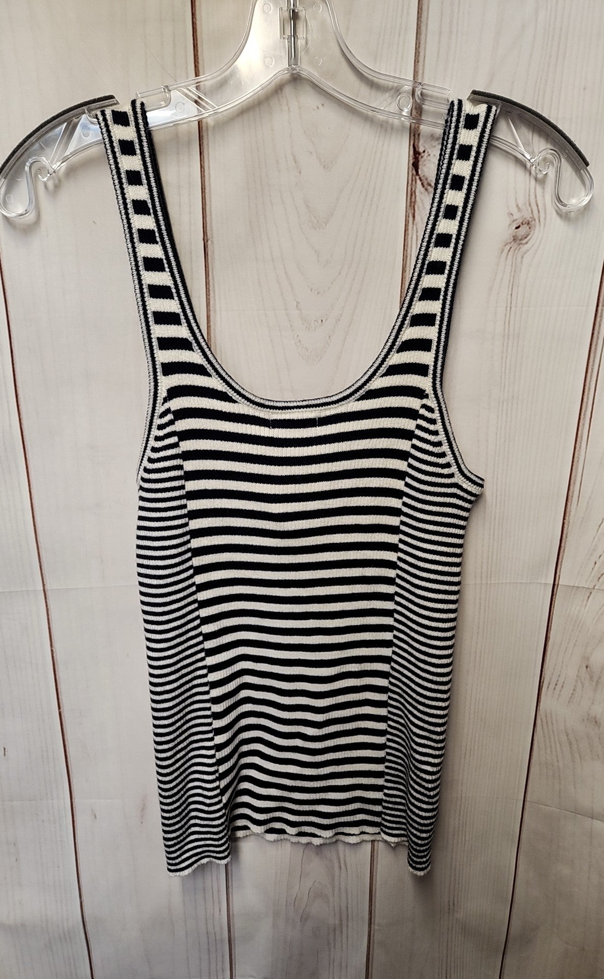 NWT Unsubscribed Women's Size M White & Blue Sleeveless Top